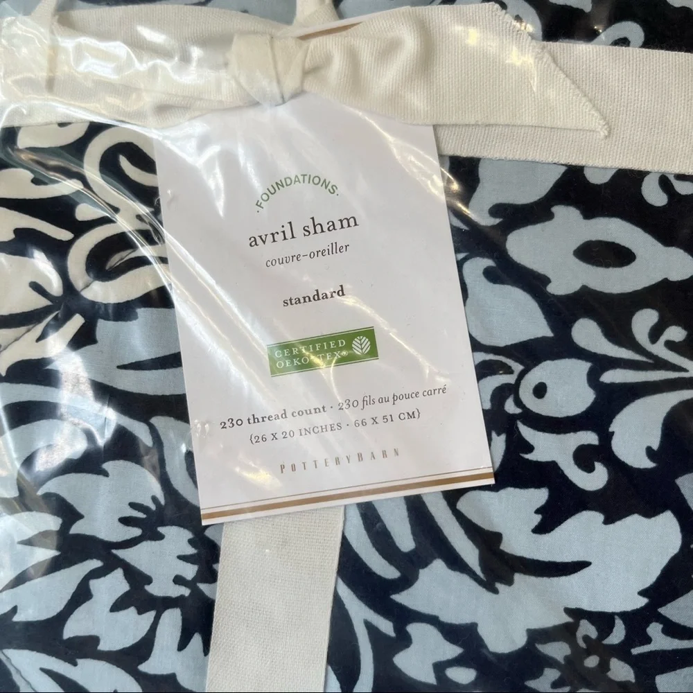 Pottery Barn Avril Blue Sham NWT